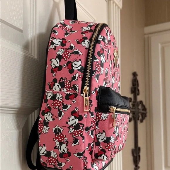 Bioworld Minnie Mouse Pink and Black Kids Backpack - Picture 4 of 16
